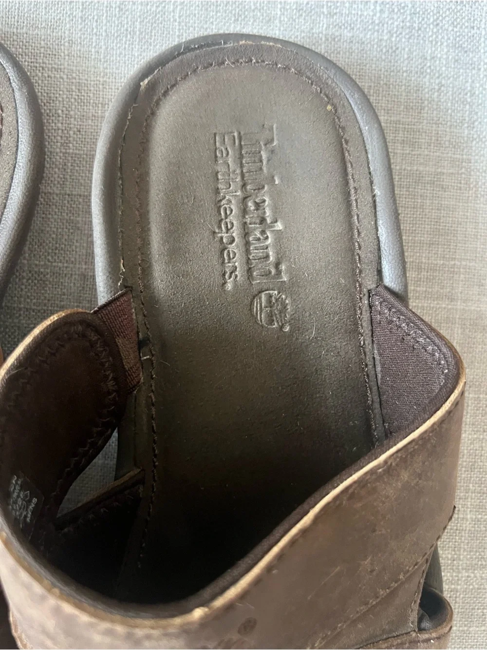 Timberland Earthsteppers Brown Slide Sandals, men’s 11, casual summer logo